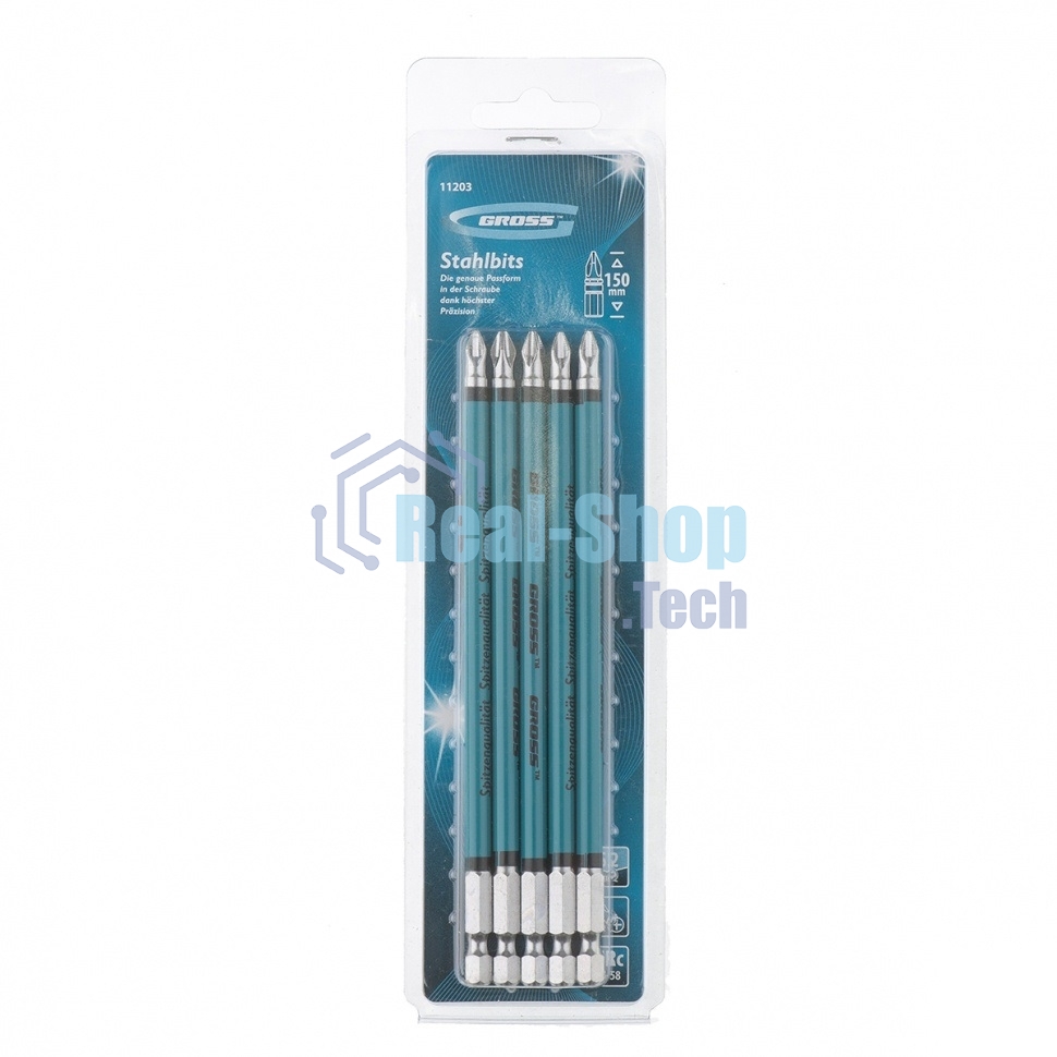 Набор бит Gross 11203 ph2 х150 сталь s2 5 шт.