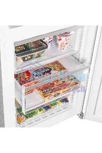 Холодильник Maunfeld MFF200NFW белый глянц. двухкамерный 271/106л морозилка снизу