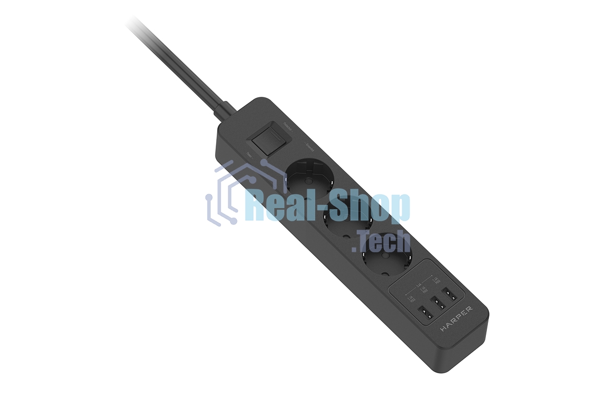 Удлинитель с USB зарядкой Harper UCH-330 White