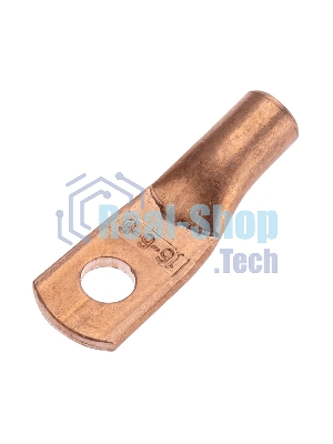Наконечник медный Rexant ТМ 16-6-6 (16 мм² - Ø6 мм) (в упак. 100 шт.)