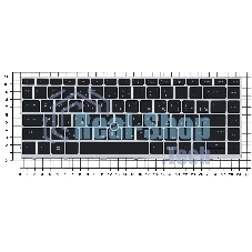 Клавиатура для ноутбука HP Probook 430 G5 440 G5 445 G5 серебристая с трекпоинтом