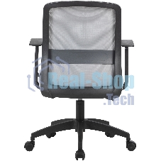 Кресло компьютерное Cactus CS-MC333-GY серый, сиденье серый, сетка/ткань, низк.спин. крестов. пластик, пластик черный