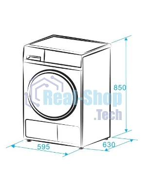 Сушильная машина MONSHER MDM 631 Blanc белый, 8 кг, сушка - тепловой насос, программ - 16, 59.5 x 84.5 x 62.5 см