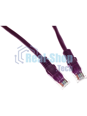 Патч-корд UTP Cablexpert cat.5e, 0.5м, литой, многожильный, фиолетовый