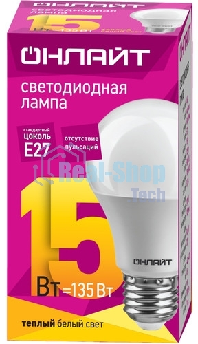 Лампа светодиодная ОНЛАЙТ 80874 OLL-F-A60-09-230-2.7K-E27