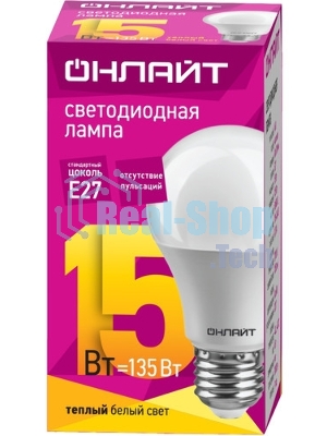 Лампа светодиодная ОНЛАЙТ 80874 OLL-F-A60-09-230-2.7K-E27