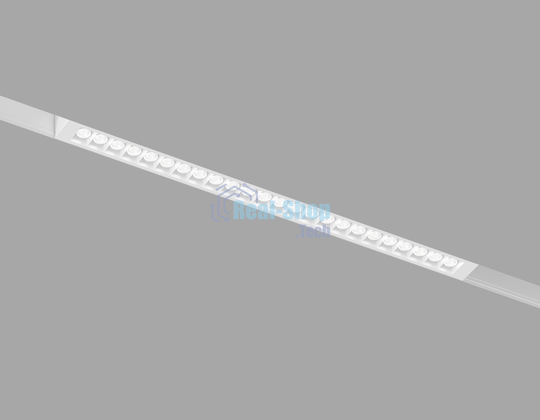 Трековый линейный светильник Ambrella light GL8080 WH белый IP20 18W 3000-6000K 220V 24° 410*25*41