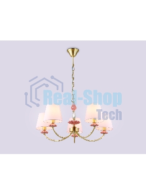 Люстра Ambrella light LH75024/5 GD/PI золото/розовый E14/5 max 40W D700*780