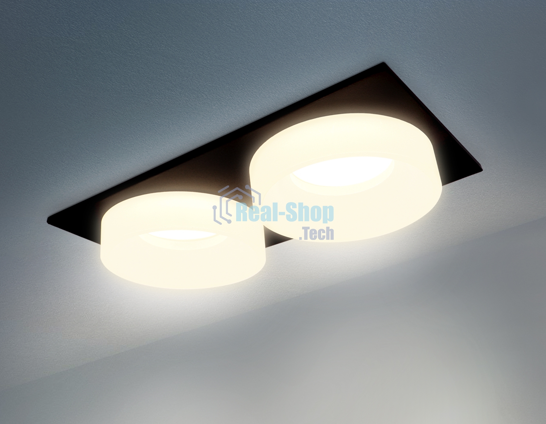 Светильник Ambrella light TN1319/2 SBK/FR черный песок/белый матовый GU5.3 182*92*45