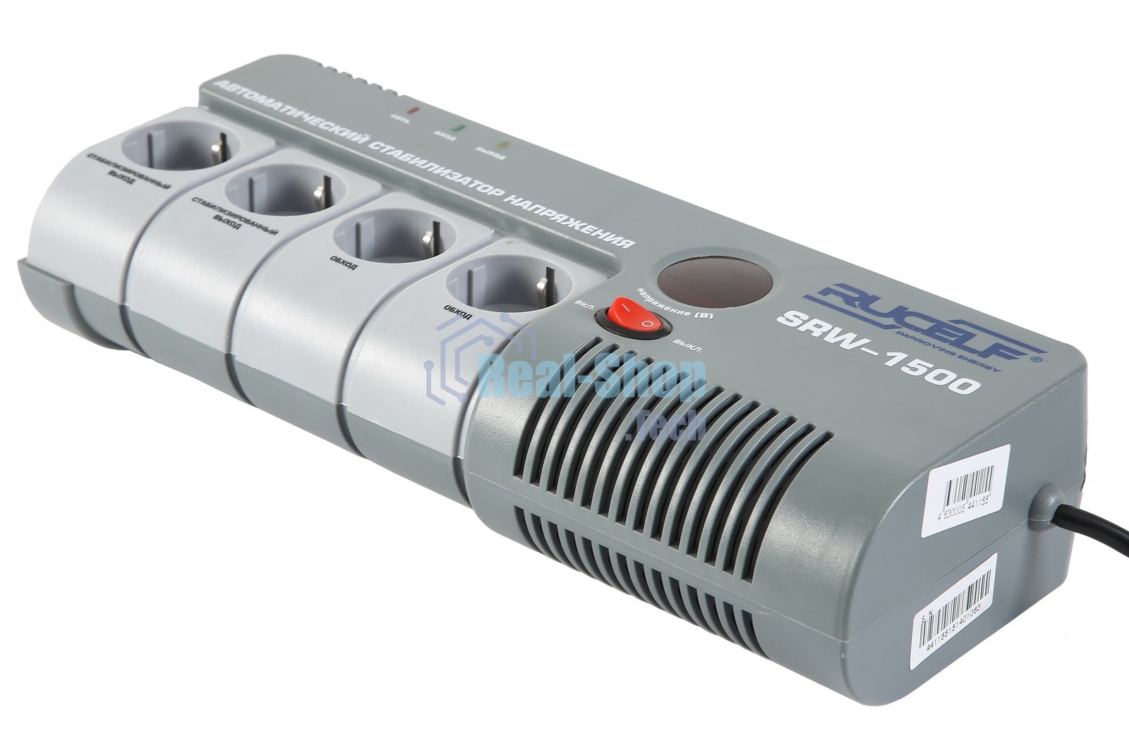 Стабилизатор напряжения Rucelf SRW-1500-D 1.5кВА однофазный белый