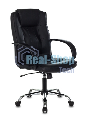 Кресло Бюрократ T-800N/BLACK черный, кожа