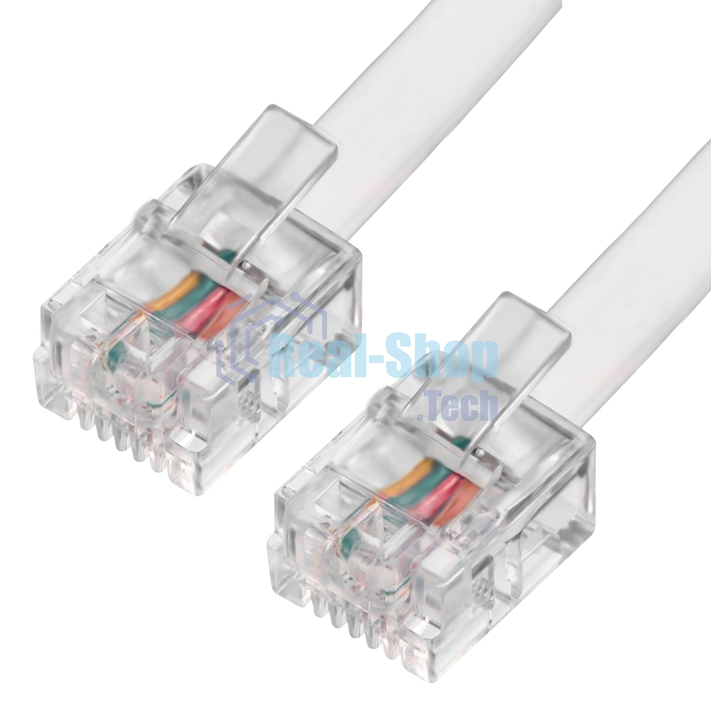 Телефонный шнур Greenconnect удлинитель для аппарата 3.0m GCR-TP6P4C-3.0m, 6P4C (джек 6p4c - jack 6p4c) белый Greenconnect Телефонный шнур удлинитель для аппарата 3.0m GCR-TP6P4C-3.0m, 6P4C (джек 6p4c - jack 6p4c) белый
