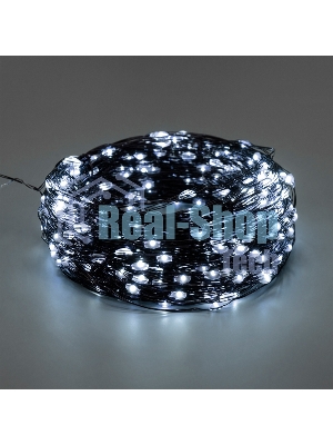 Гирлянда Neon-night Роса с контроллером 20м, 200LED, IP20, 230В, зеленый провод, белое свечение