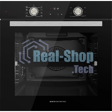 Встраиваемый духовой шкаф Kuppersberg HO 608 B электрический, High-Tech, 60 см, объем 80 л, 8 режимов, поворотное управление, макс. Температура 300 градусов, дисплей, таймер, черный