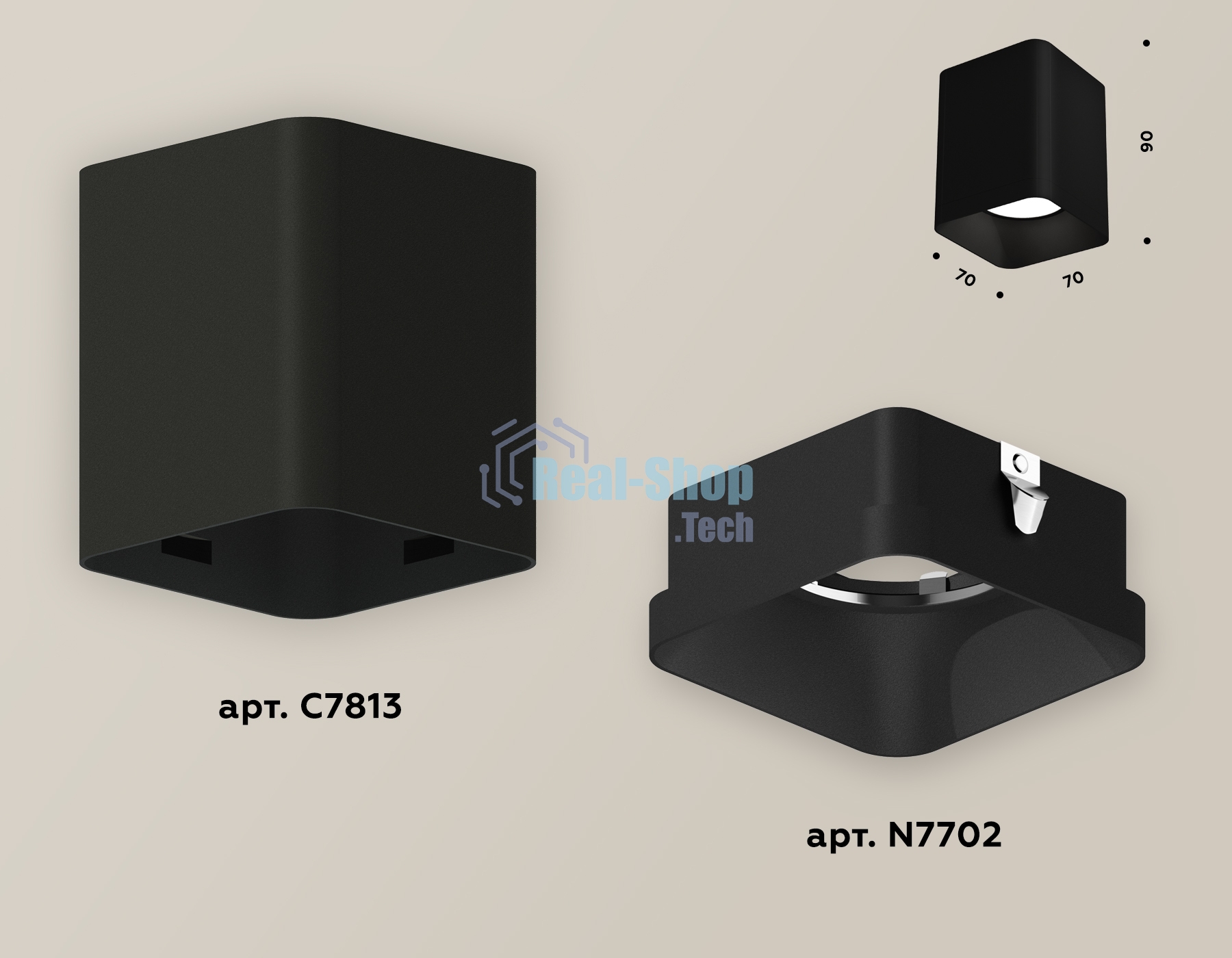 Светильник Ambrella Light XS7813002 SBK черный песок MR16 GU5.3 (C7813, N7702)