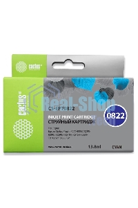 Картридж струйный Cactus CS-EPT0822 (T0822) голубой (13,8 мл) для Epson Stylus Photo R270/290/RX590