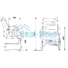 Кресло компьютерное Бюрократ T-8010-LOW-V/BLACK черный, искусственная кожа