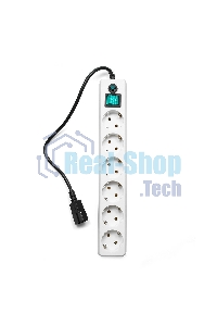 Сетевой фильтр Гарнизон ЕНW-0 0,5 м 6 розеток белый для UPS 