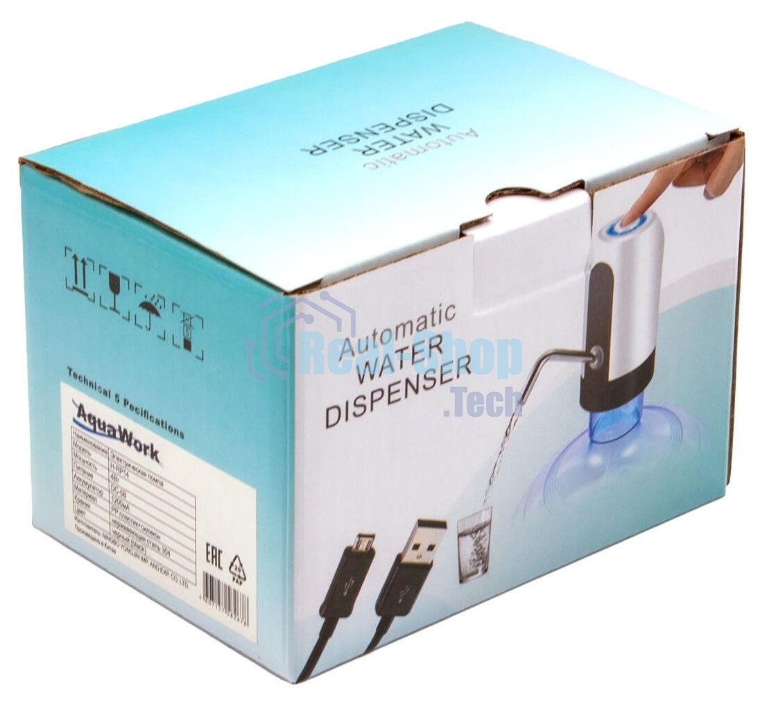 Помпа для 19л бутыли Aqua Work H-RP14 электрический белый/черный