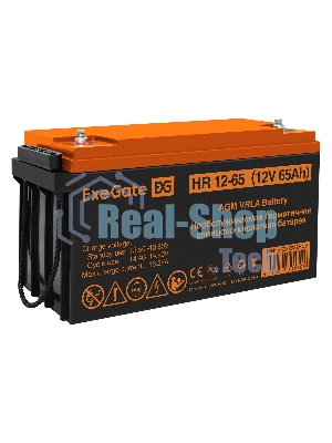 Аккумуляторная батарея ExeGate HR 12-65 (12V 65Ah, под болт М6)
