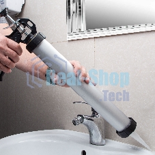 Пистолет для герметика Sparta 750мл ''закрытый'' алюминиевый корпус круглый шток 8 мм