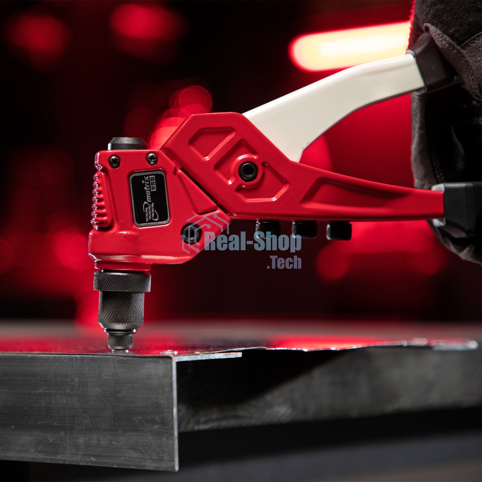 Заклепочник литой Matrix, поворотный, 290 мм, 0-360 заклепки 2,4-3,2-4,0-4,8 мм, PRO