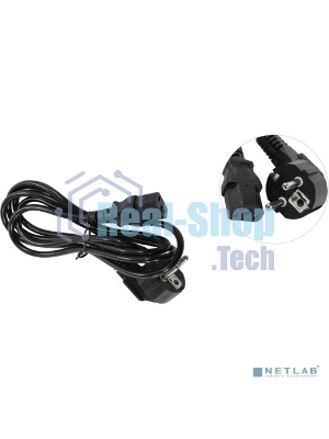 Кабель питания ExeGate Power PC-1,8P (Евровилка угловая Schuko->С13) VDE-250V-3*0.5-CU, 6A, 1.8м