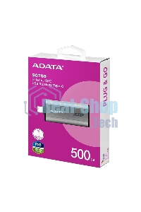 Внешний SSD ADATA SC750, 500 Gb, USB 3.2 Gen 2 Type-C, R/W 1050/1000, черный