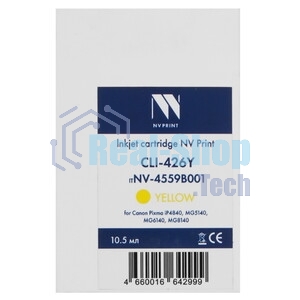 Картридж струйный NVPrint CLI-426Y (NV-4559B001) Yellow для Canon Pixma iP4840, MG5140, MG6140, MG8140 (10.5 мл) совместимый