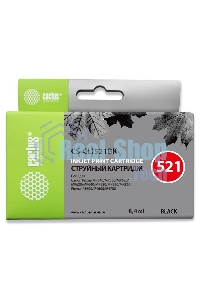 Картридж струйный Cactus CS-CLI521BK черный (8.4 мл) для Canon Pixma MP540/MP550/MP620/MP630/MP640/MP660/MP980/MP990/iP3600/iP4600/iP4700/MX860