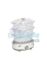 Пароварка электрическая Endever Vita-170, белый/серый, мощность 1000 Вт, объем 11 л