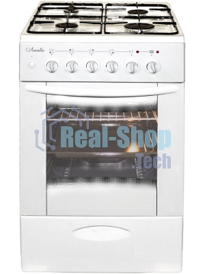 Комбинированная плита Лысьва ЭГ 404 МС-2у белый (стеклянная крышка) реш.чугун