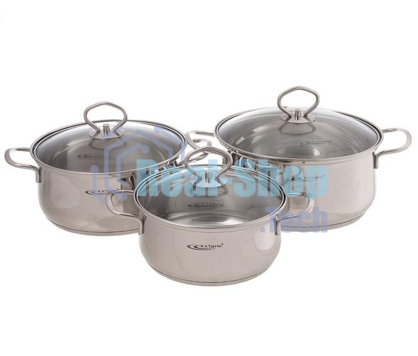 Набор кастрюль Катунь КТ-СР-001 Лира, 1,6 л+2,2 л+3,2 л