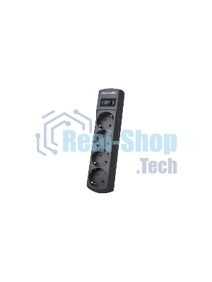 Сетевой фильтр ZIS (Pilot) m Max 4 розетки (евро с заземлением), 15А/3.3 кВа, автомат, 1.8 м, серый графит Surge protector Pilot m Max 4 euro outlets, 15А/3.3кВа, 1.8m