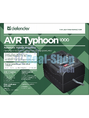 Стабилизатор, Defender AVR Typhoon 1000 максимальная мощность 320 Вт