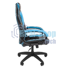 Кресло Chairman game 16 черный, экокожа, 120 кг, механизм качания