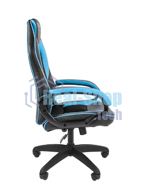 Кресло Chairman game 16 черный, экокожа, 120 кг, механизм качания