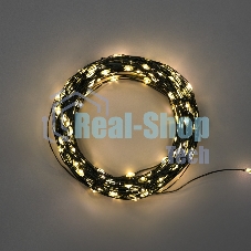 Гирлянда Neon-night Роса с контроллером 20м, 200 LED, IP20, 230В, зеленый провод, теплое белое свечение