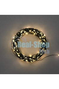 Гирлянда Neon-night Роса с контроллером 20м, 200 LED, IP20, 230В, зеленый провод, теплое белое свечение