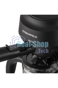 Кофемашина рожковая Maunfeld MF-733BK черный, исп. кофе - молотый, 0.24 л, 870 Вт, 4 бар