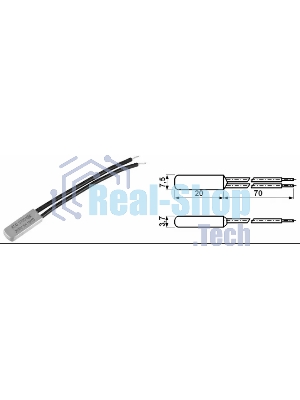 Термостат биметаллический KSD9700 5А/55 С нормально разомкнутый