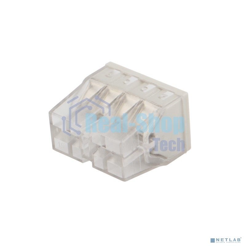 Экспресс-клемма Rexant СМК 2273-208, 8-проводная 0.5-2.5 мм², прозрачная, блистер (6 шт./уп.)