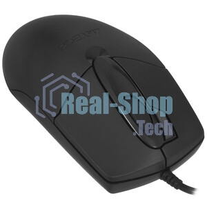Мышь проводная A4Tech OP-730D черный, 1200 dpi, USB, кнопки - 4