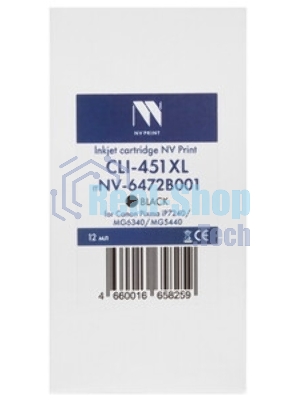 Картридж струйный NVPrint CLI-451XL (NV-6474B001) Magenta для Canon Pixma iP7240/MG6340/MG5440 (12 мл)