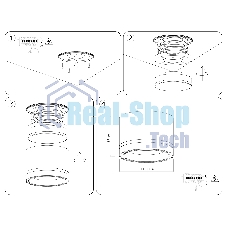 Накладной точечный светильник TU5530 WH белый IP20 GX70 D120*87