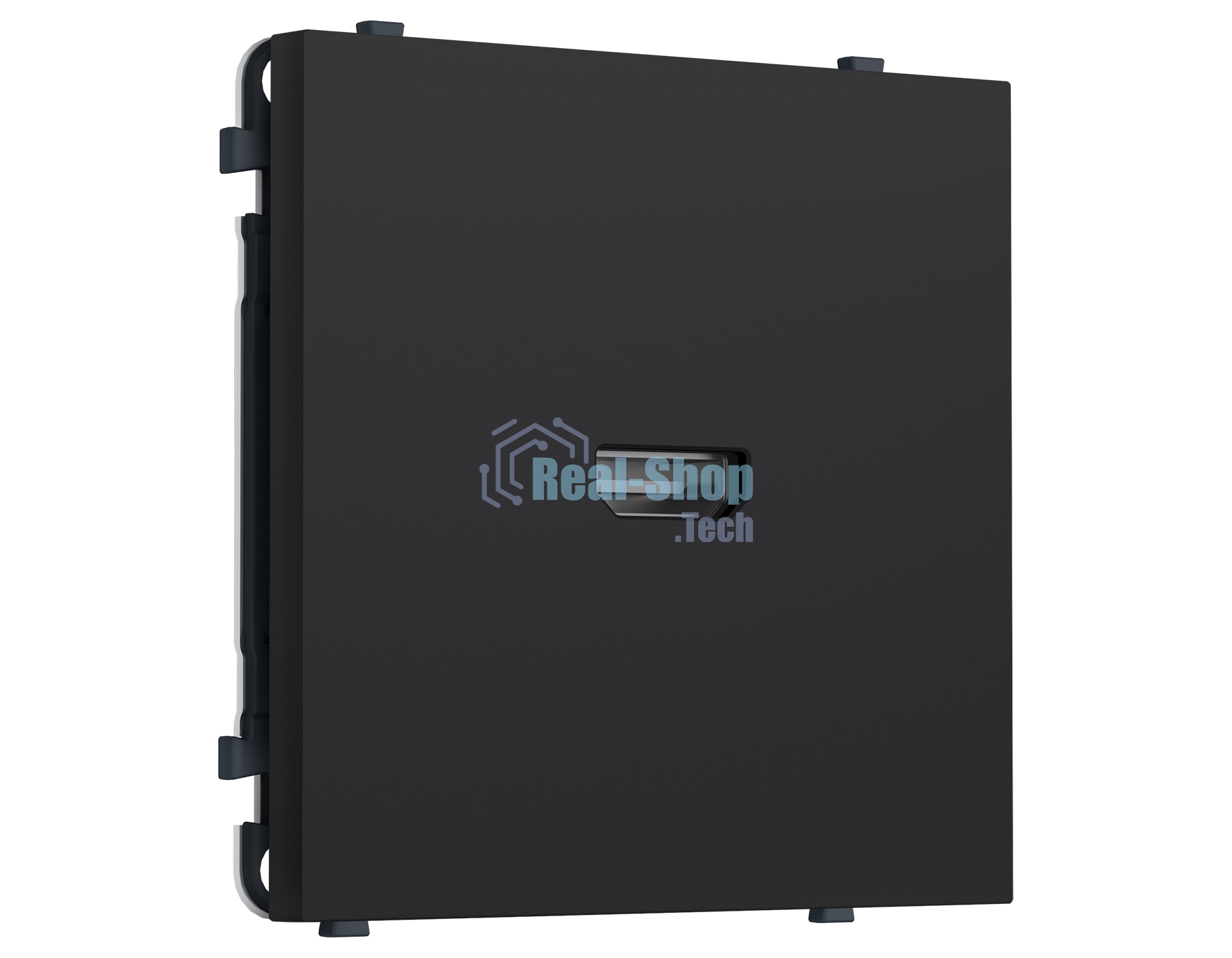 Комплект механизма розетки HDMI 2.1 SIGMA Черный Мягкое касание 30V/900MS 4K-120HZ 8K-60Hz QUANT PRO (SP9940, PR223)