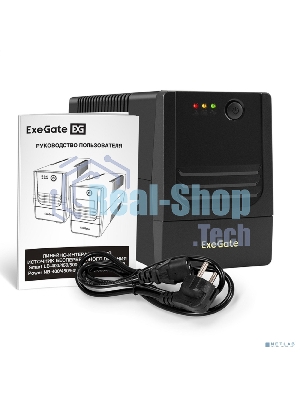 Источник бесперебойного питания ExeGate Power NB-800.LED.AVR.4C13 (800VA/480W, LED, AVR, 4*C13, батарея 12V 9Ah, Black)