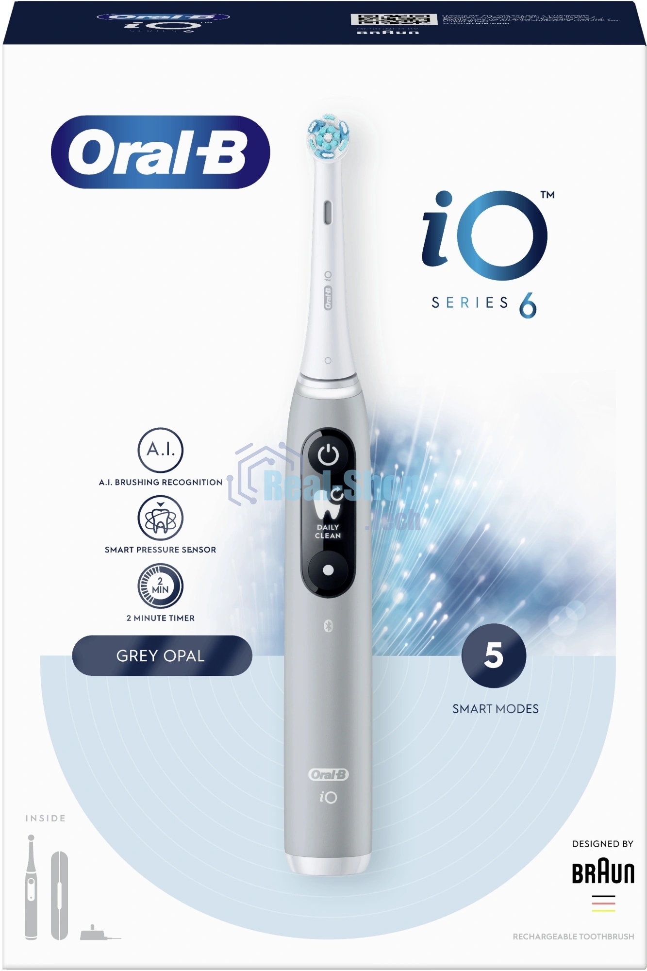 Электрическая зубная щетка Oral-B iO Series 6 Grey Opal (IOM6.216.1DK)