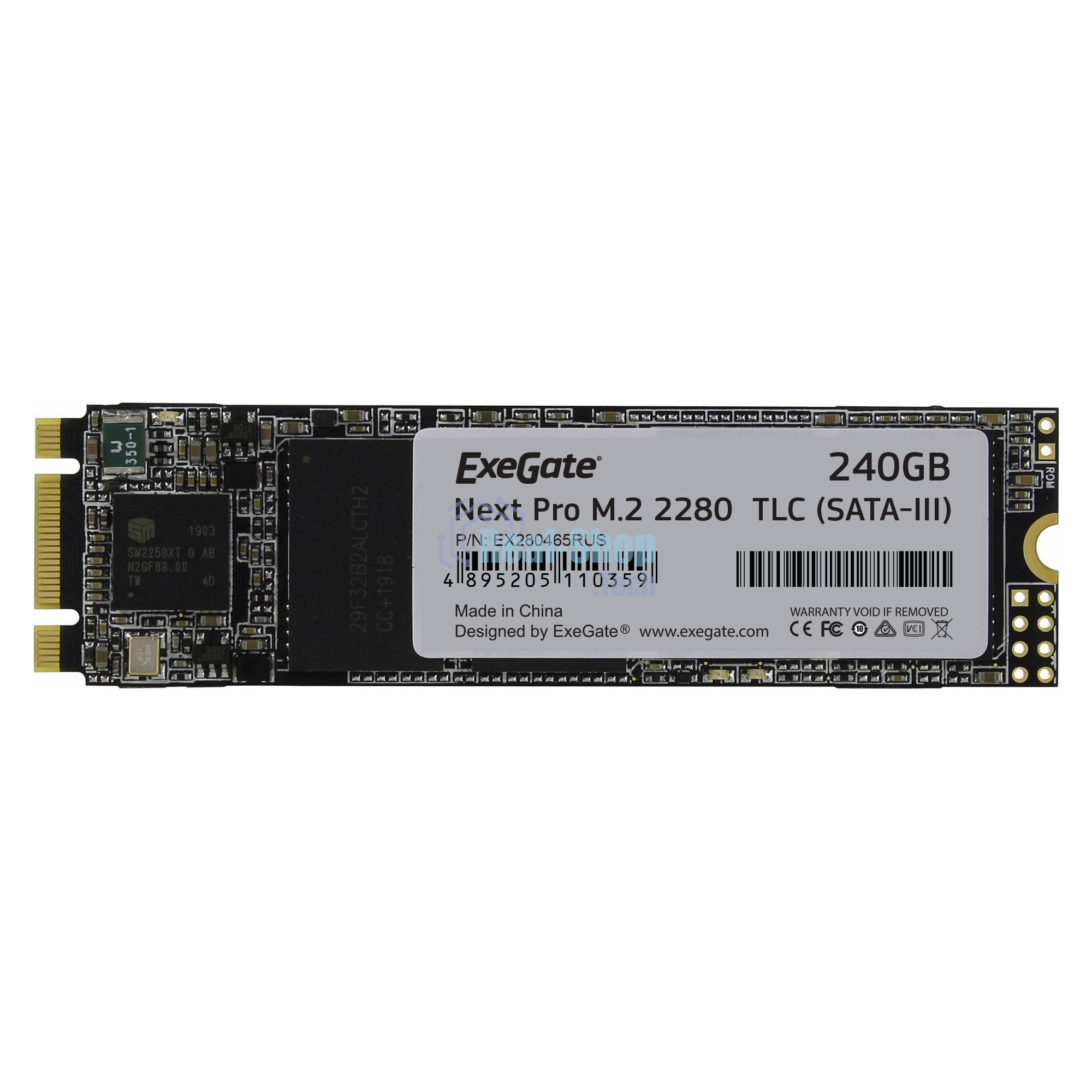 Накопитель SSD ExeGate NextPro UV500TS240, 240Gb, M.2 2280, SATA III, R/W 561/500