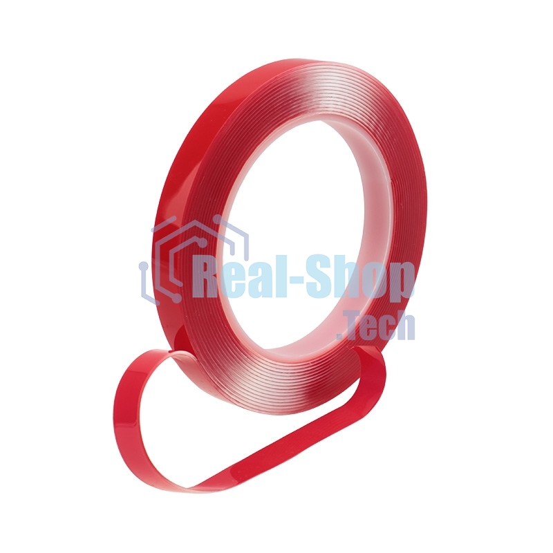 Двухсторонний скотч Rexant, прозрачный, на акриловой основе, 12 мм, ролик 5 м